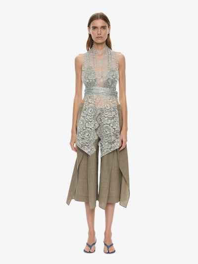 Moonlit Patina Lace Scarf Top