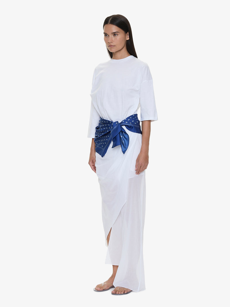 Draped Skirt Cotton Trouser - Image 2