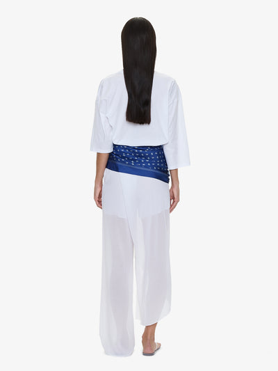 Draped Skirt Cotton Trouser