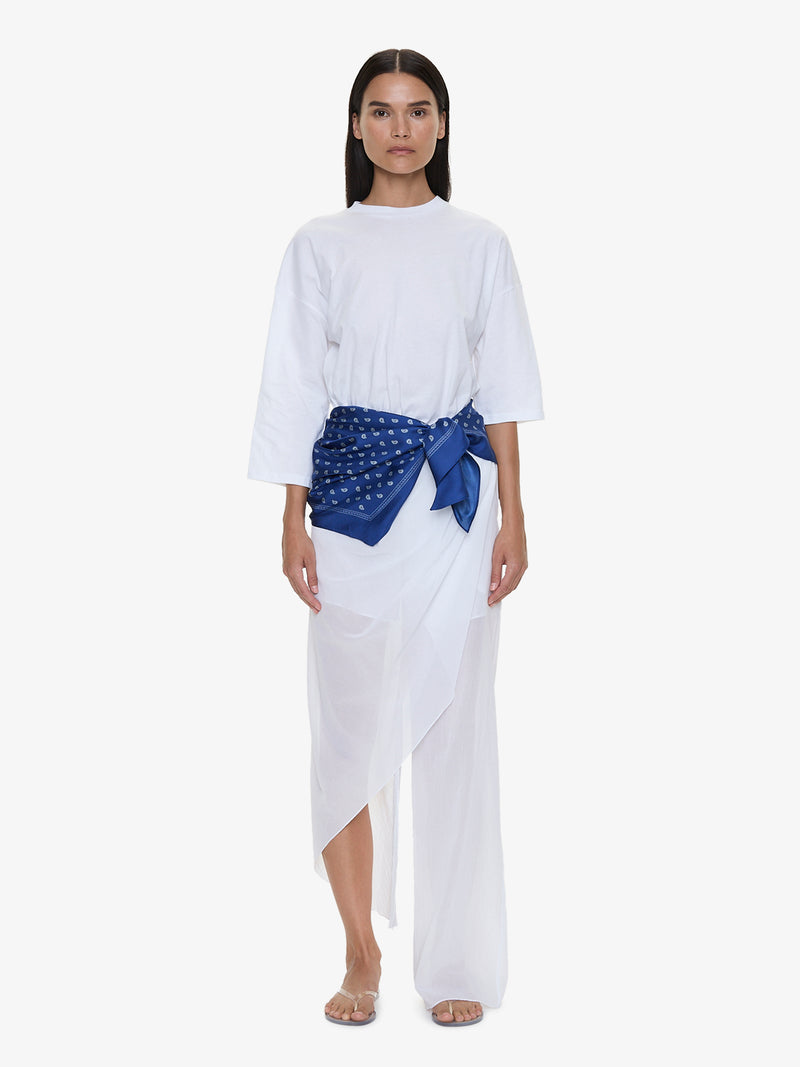Draped Skirt Cotton Trouser - Image 1