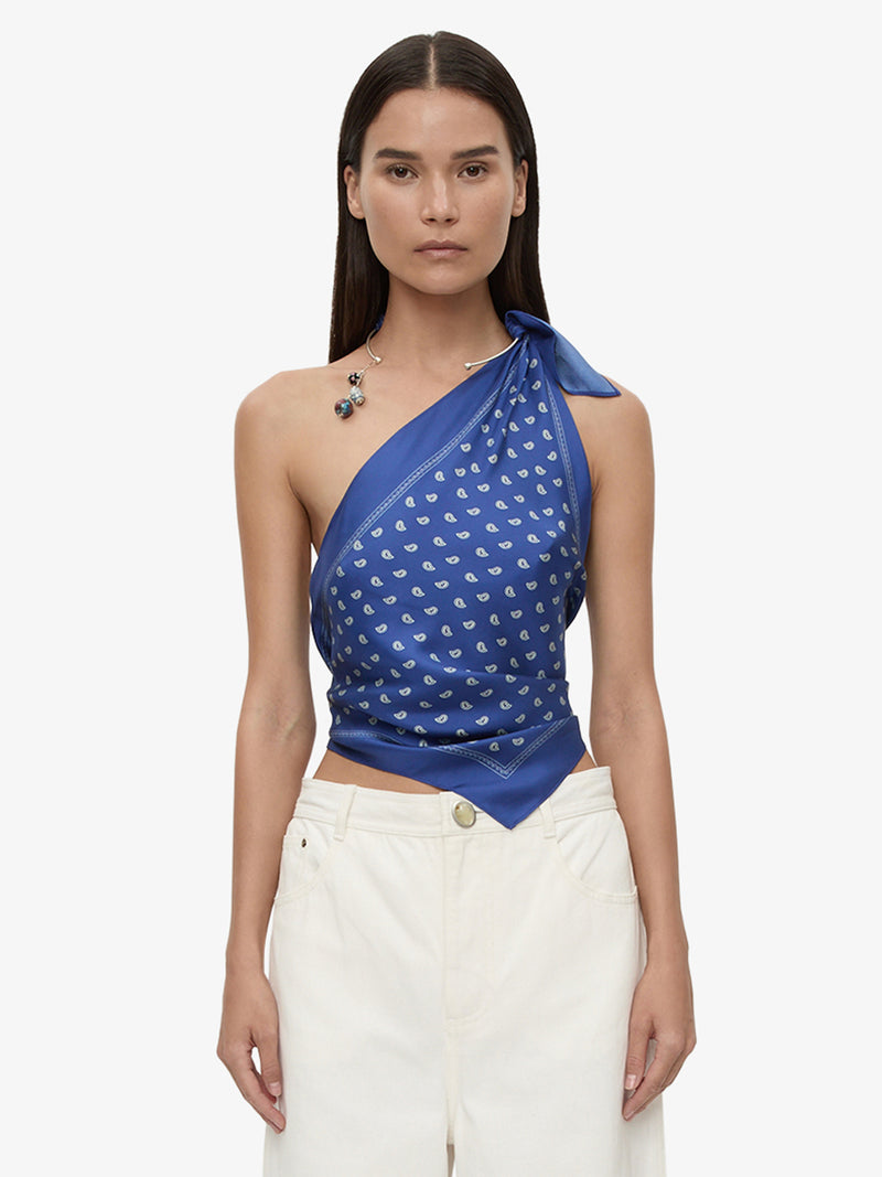 Bandana Scarf Tie Top - Image 1