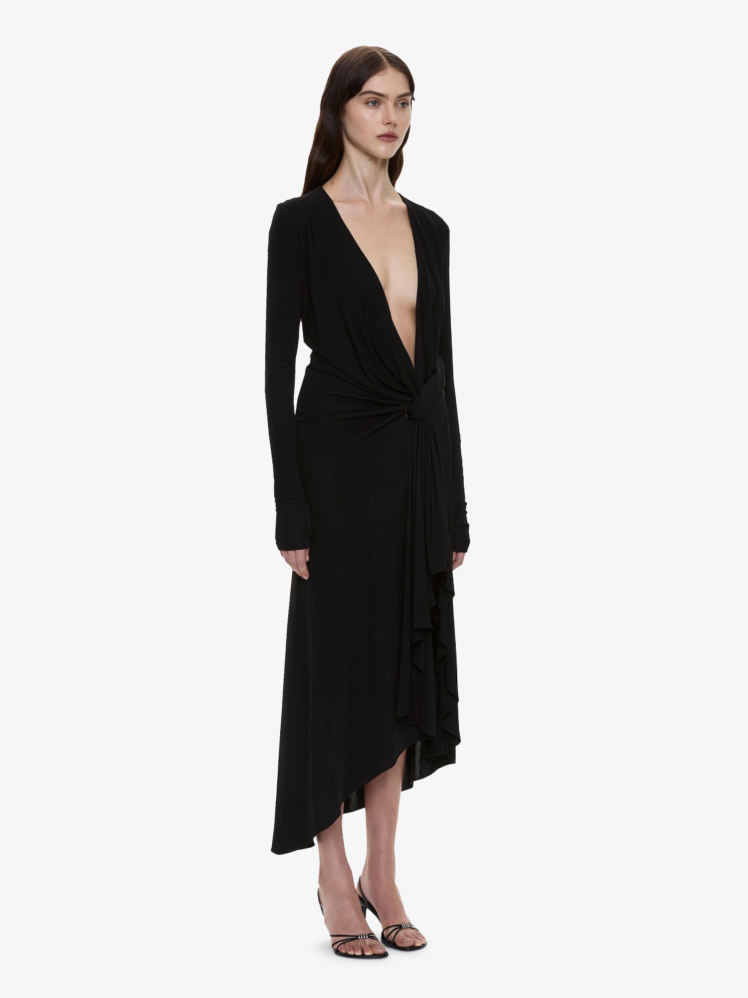 Spire Cascade Long Sleeve Dress