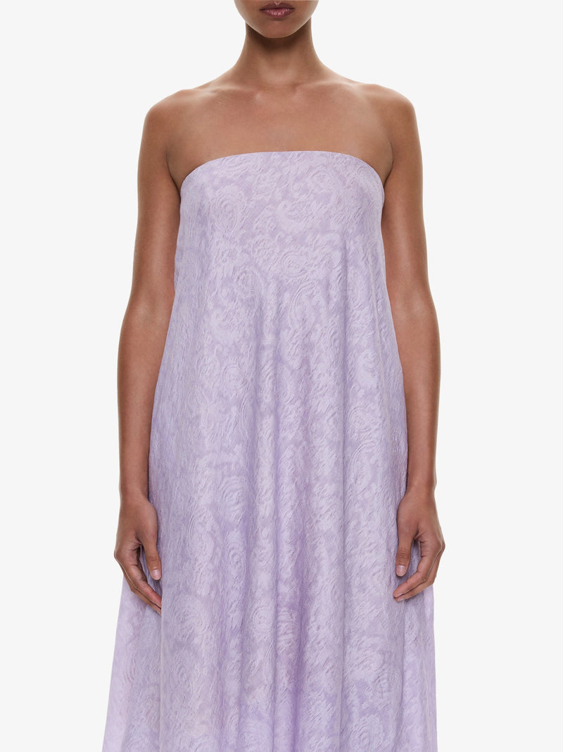 Light Leak Jacquard Cascade Strapless Dress - Image 3