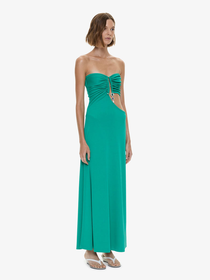 Droplet Crystal Pendant Strapless Dress - Image 2