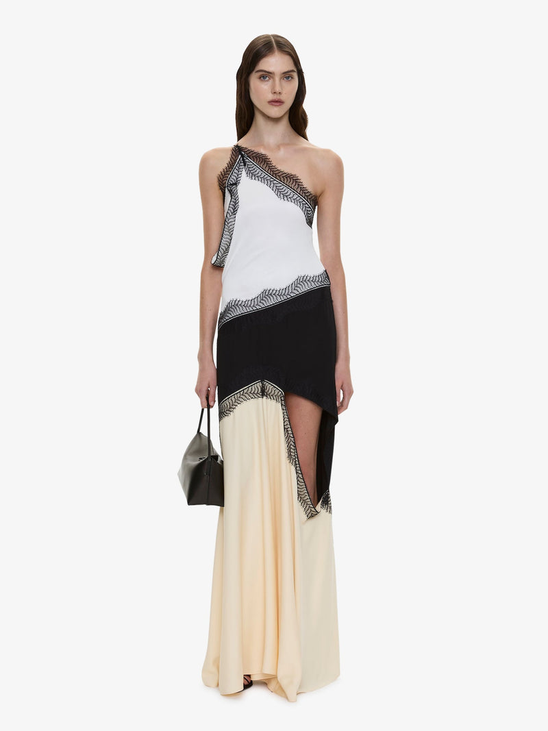 Keira Split Lace One Shoulder Cutaway Dress - Image 1