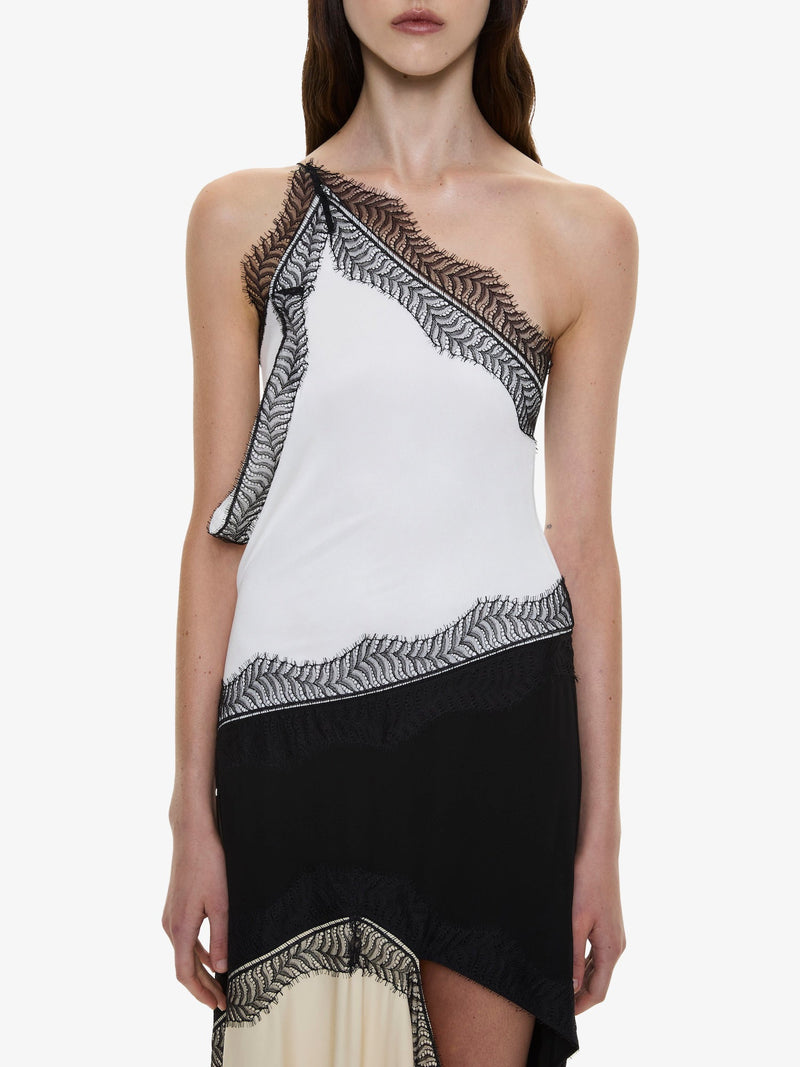 Keira Split Lace One Shoulder Cutaway Dress - Image 3