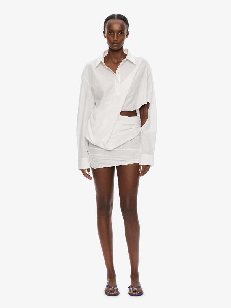 Aiba Draped Shirt Dress - Image 1