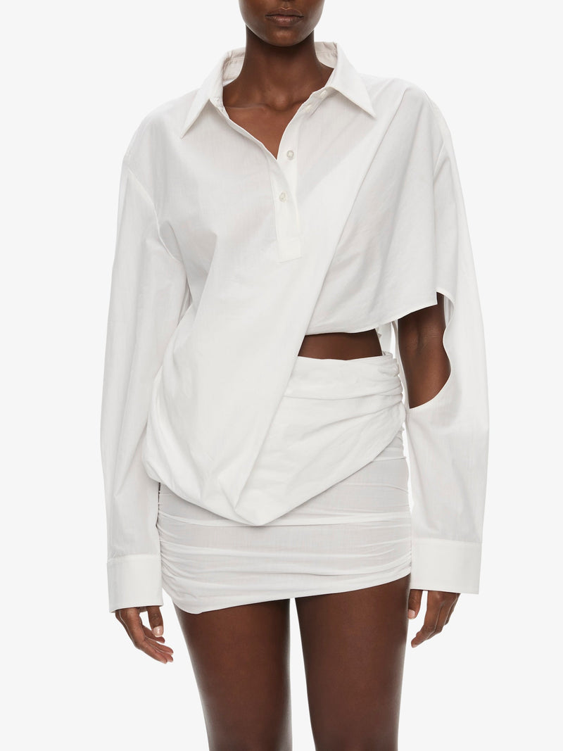 Aiba Draped Shirt Dress - Image 3