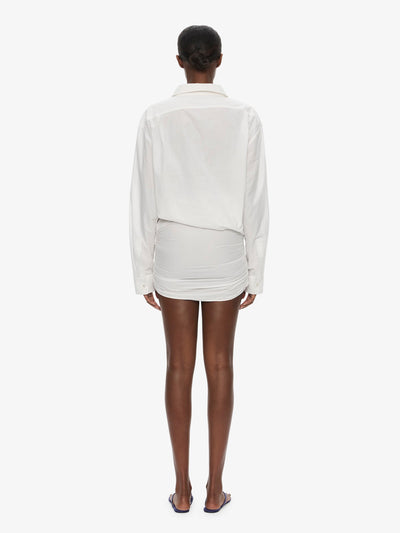 Aiba Draped Shirt Dress