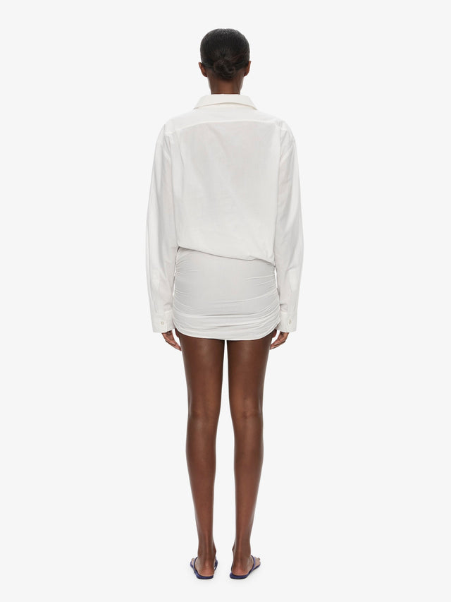 Aiba Draped Shirt Dress