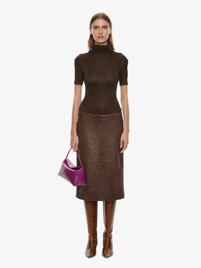Redux Ribbed Leather Tee Dress