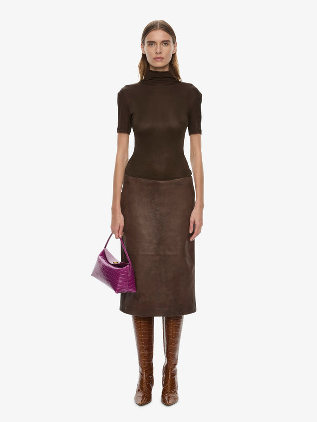 Redux Ribbed Leather Tee Dress