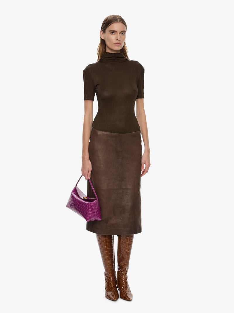Redux Ribbed Leather Tee Dress - Image 2
