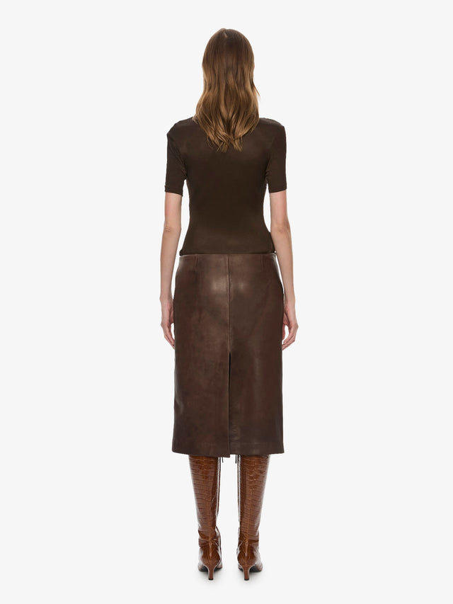 Redux Ribbed Leather Tee Dress