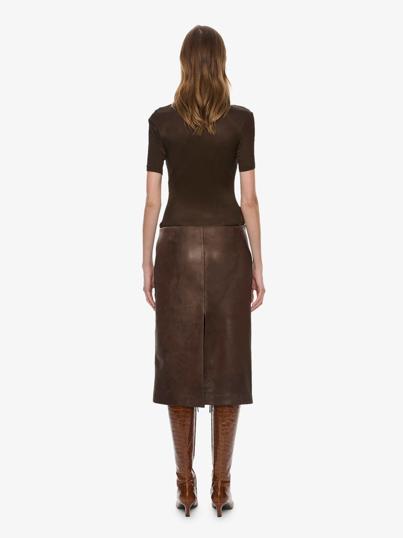 Redux Ribbed Leather Tee Dress - Image 4