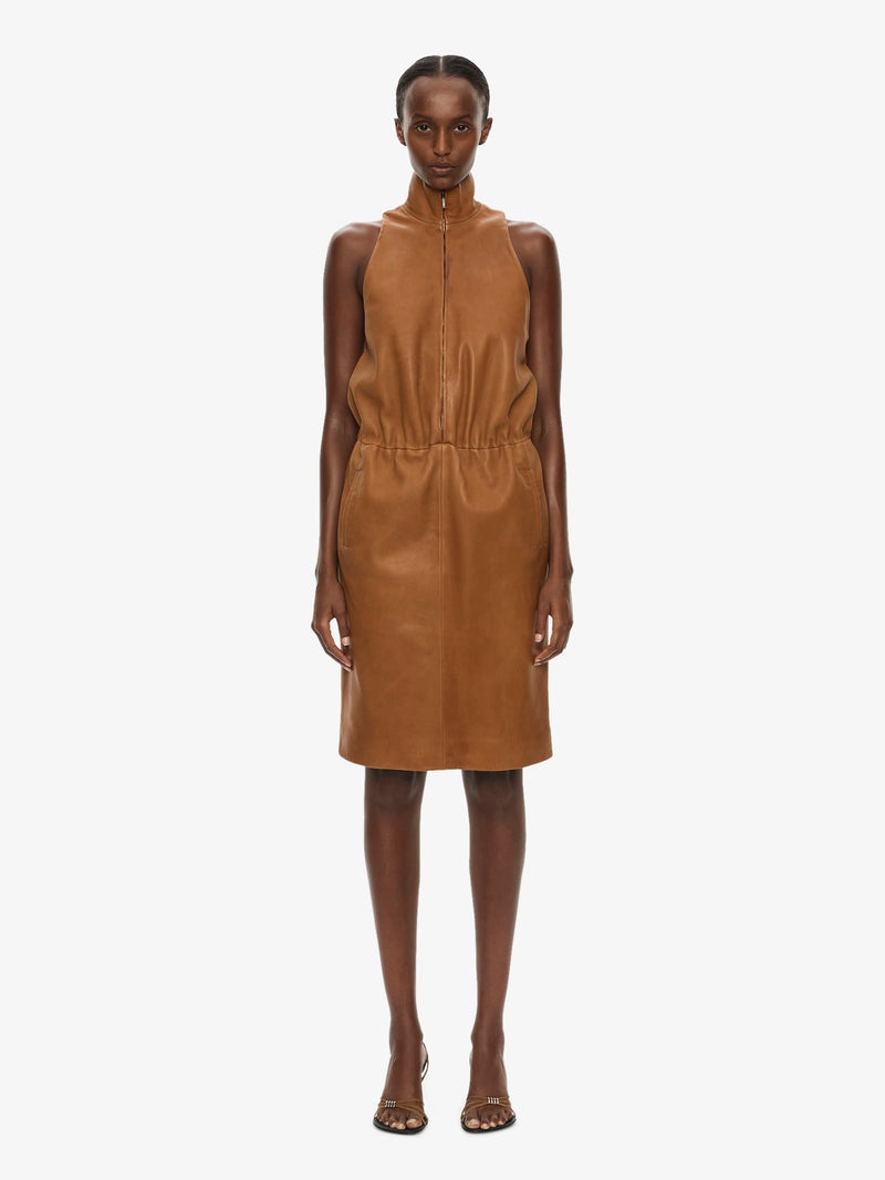 Dannie Leather Zipped Dress - Image 1