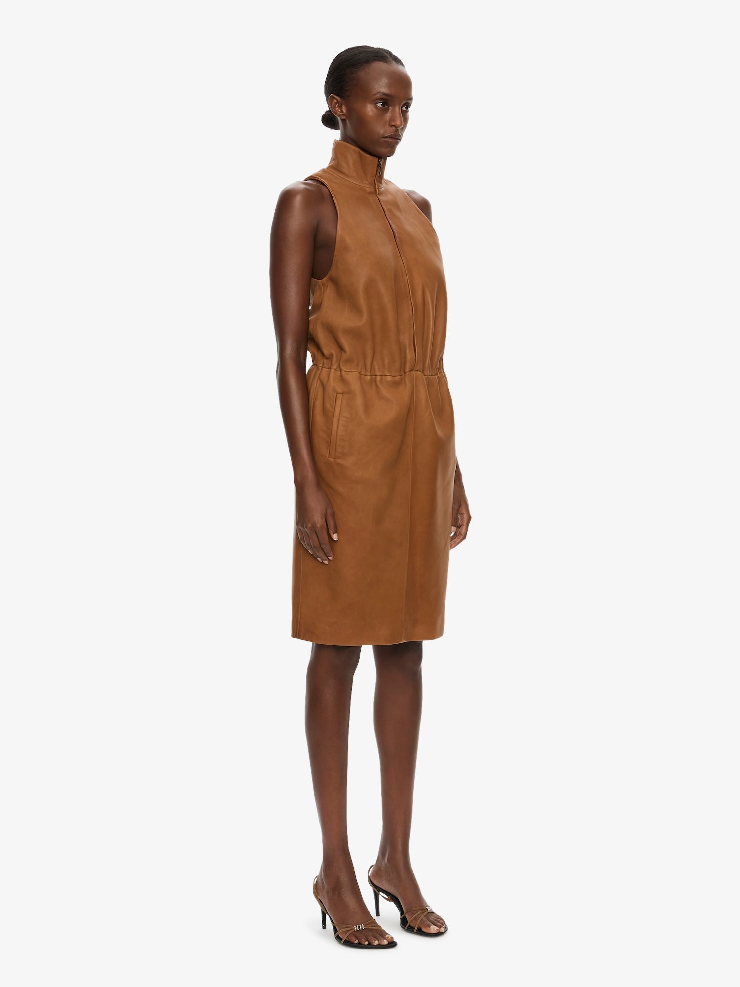 Dannie Leather Zipped Dress