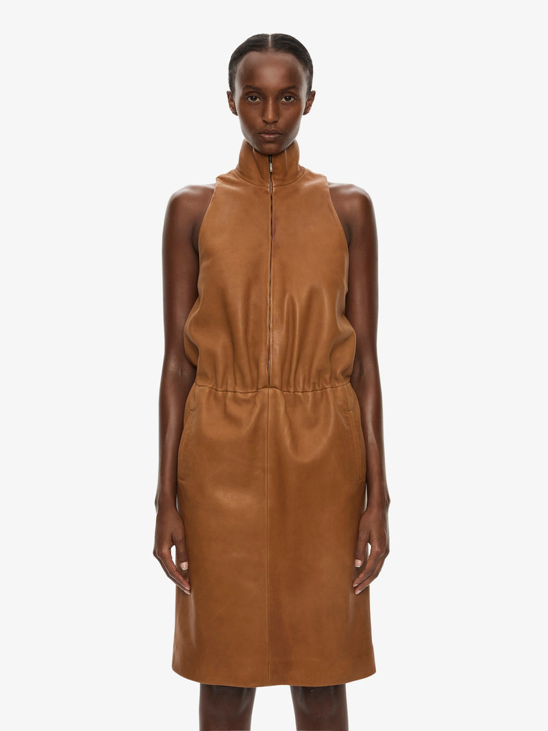Dannie Leather Zipped Dress - Image 3