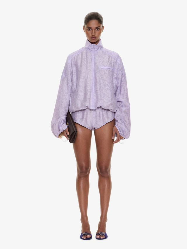 Light Leak Jacquard Zipped One Piece