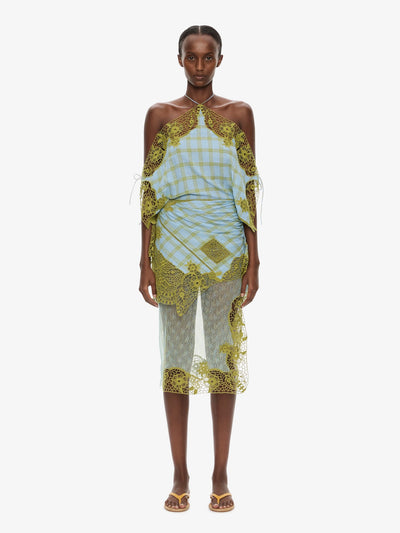 Embroidered Handkerchief Envelope Dress