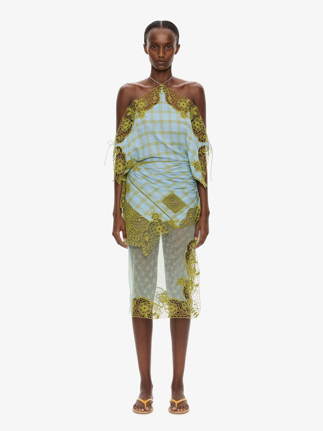 Embroidered Handkerchief Envelope Dress