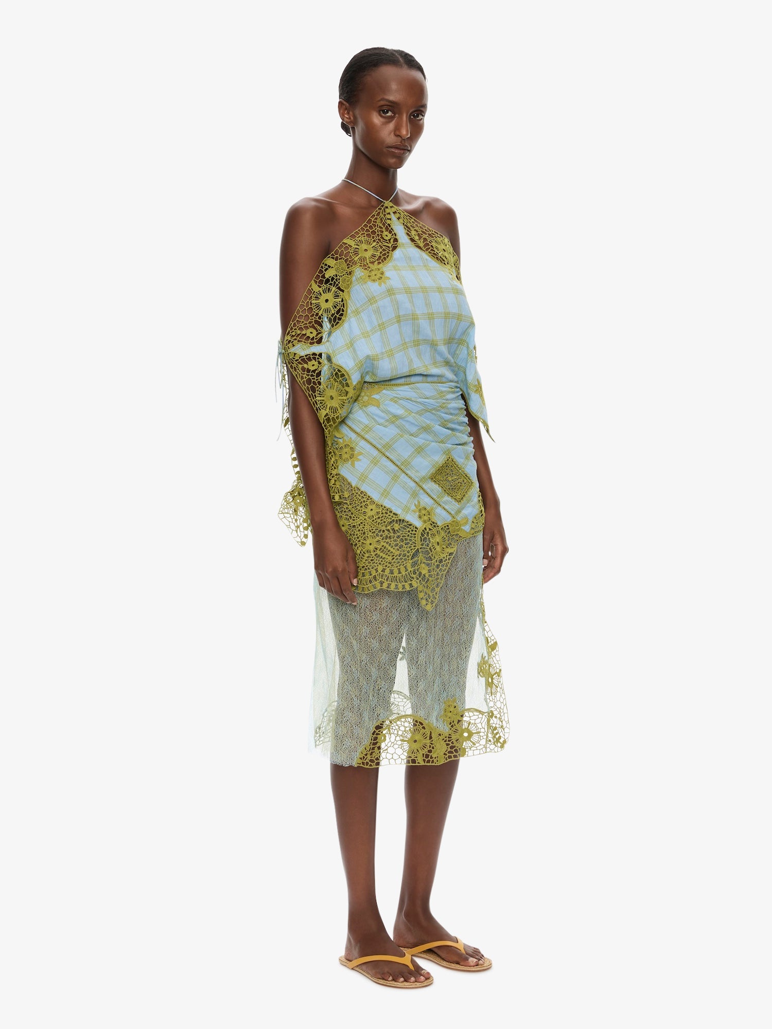 Embroidered Handkerchief Envelope Dress