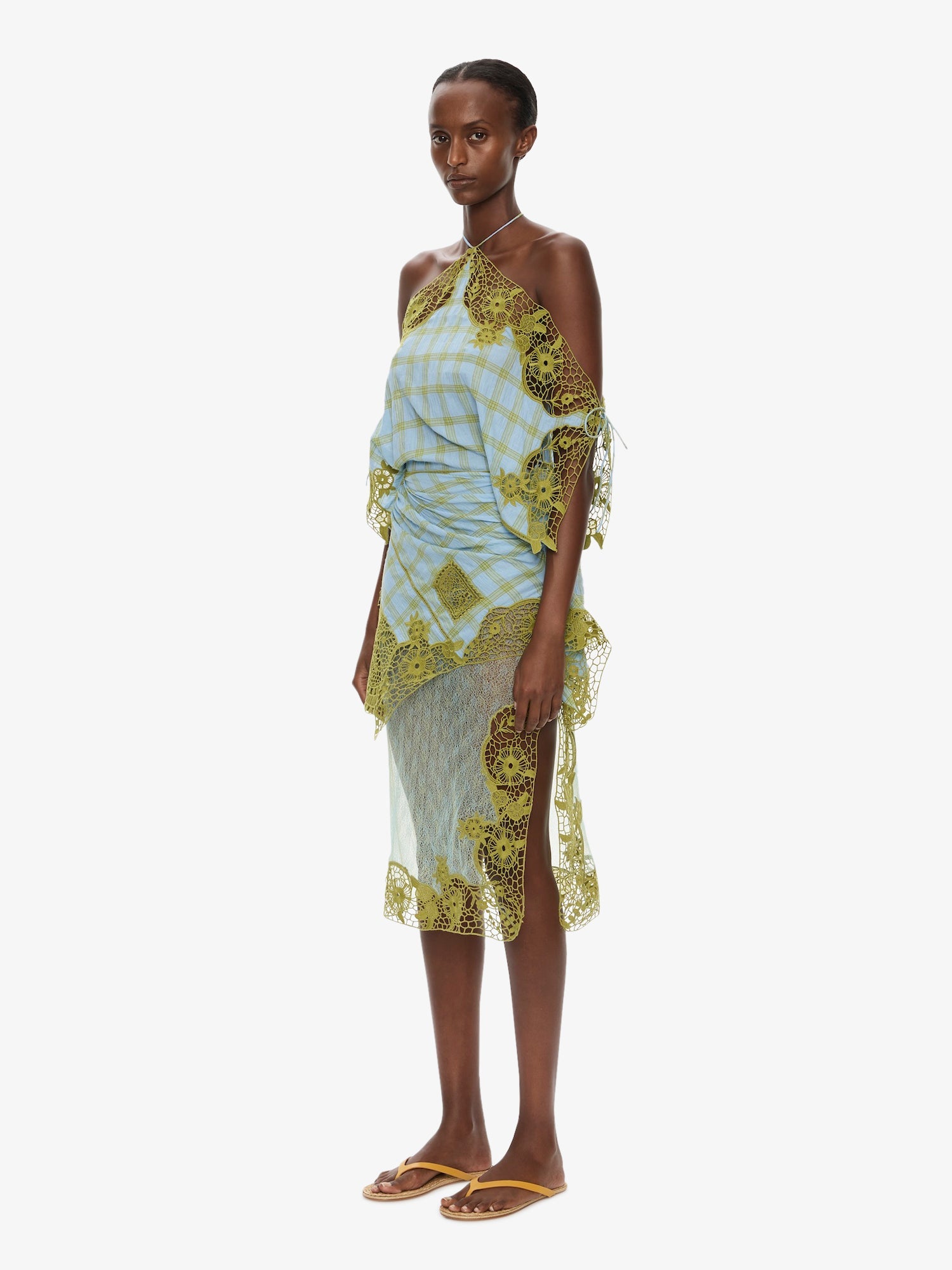 Embroidered Handkerchief Envelope Dress