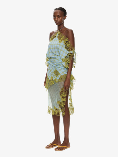 Embroidered Handkerchief Envelope Dress