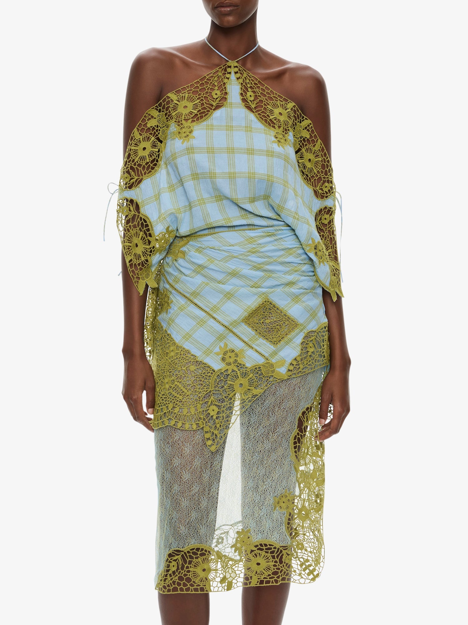 Embroidered Handkerchief Envelope Dress