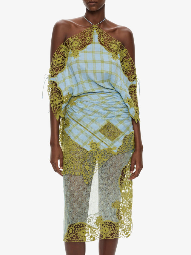 Embroidered Handkerchief Envelope Dress
