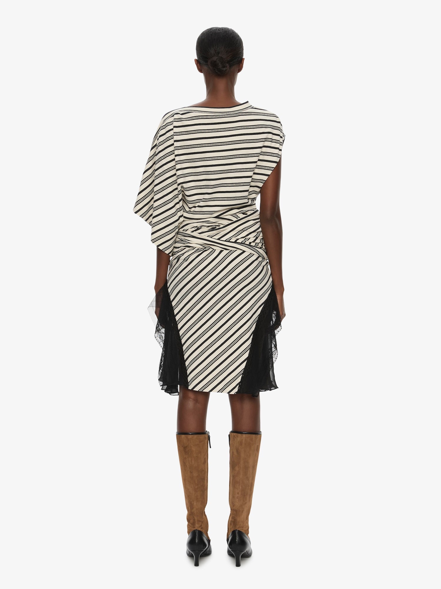 Striped Jersey Panelled Tee Dress