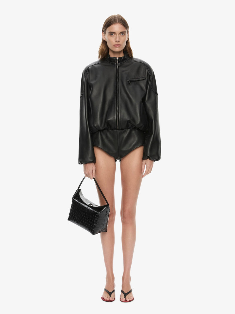 Dannie Leather Zipped One Piece - Image 1
