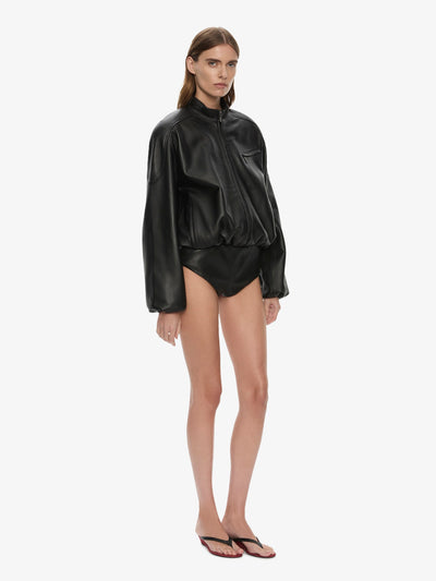 Dannie Leather Zipped One Piece