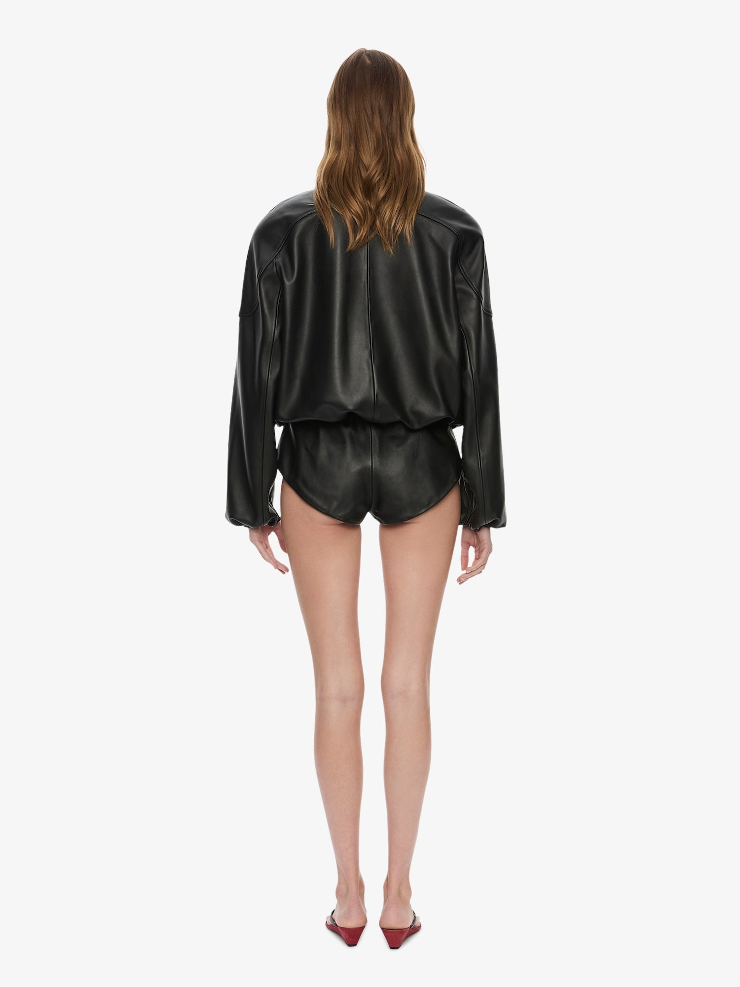 Dannie Leather Zipped One Piece