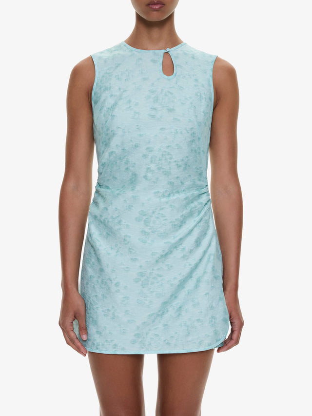 Light Leak Jacquard Loophole Mini Dress