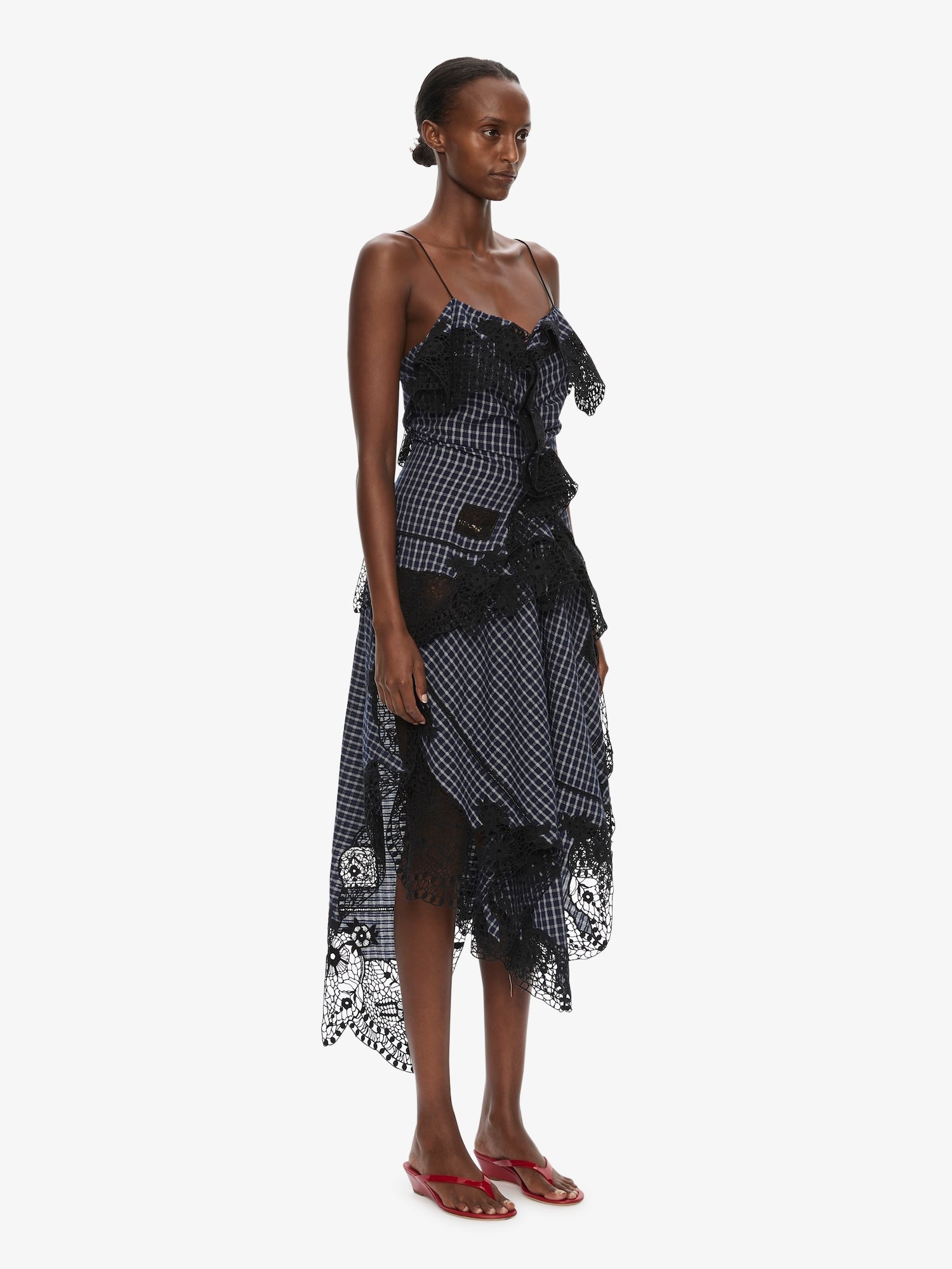 Embroidered Handkerchief Envelope Cami Dress