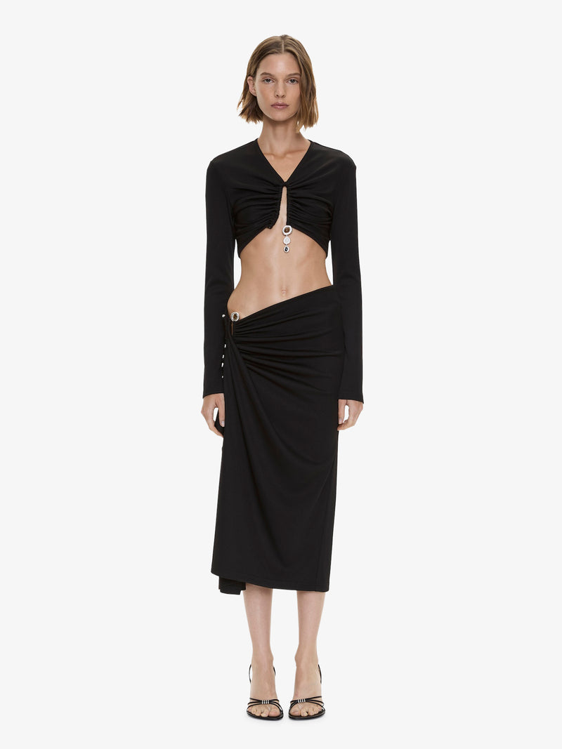 Droplet Crystal Pendant Long Sleeve Top - Image 3
