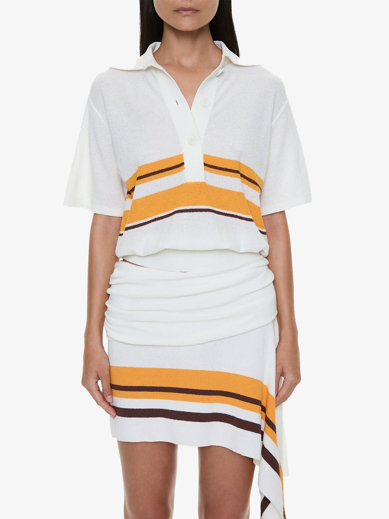 Straccio Knitted Extension Drape Mini Skirt - Image 3