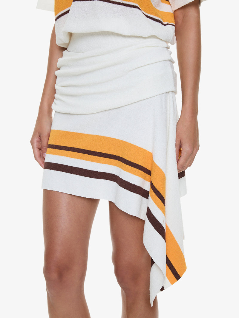 Straccio Knitted Extension Drape Mini Skirt - Image 4