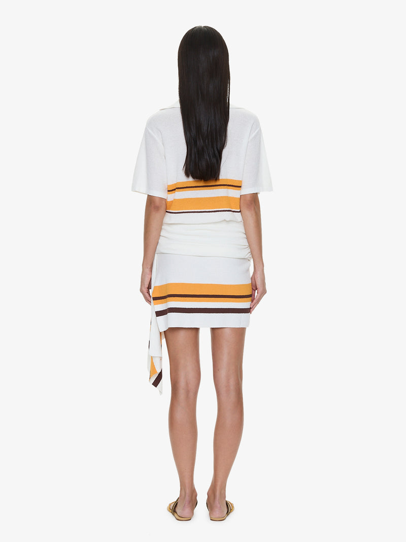 Straccio Knitted Extension Drape Mini Skirt - Image 5