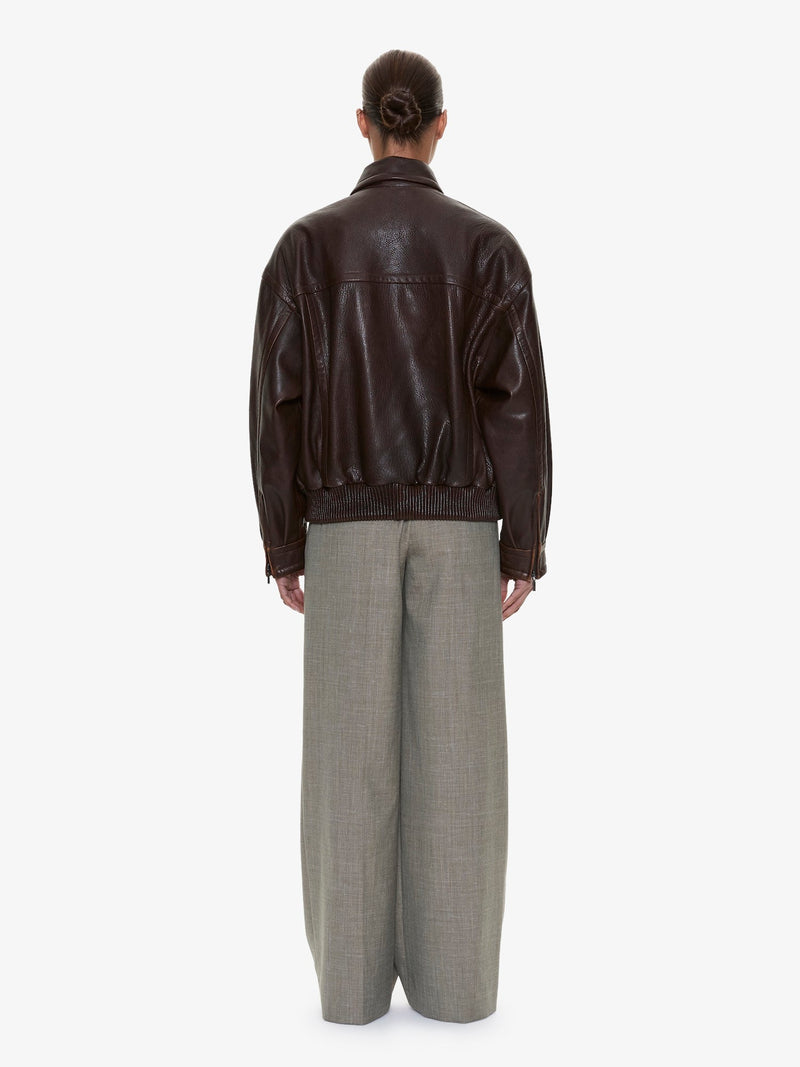 Tropical Wool Leather Waisted Trouser - Image 4
