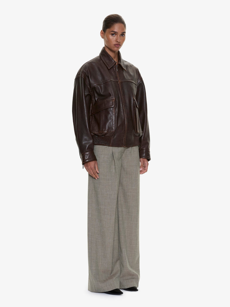 Tropical Wool Leather Waisted Trouser - Image 2