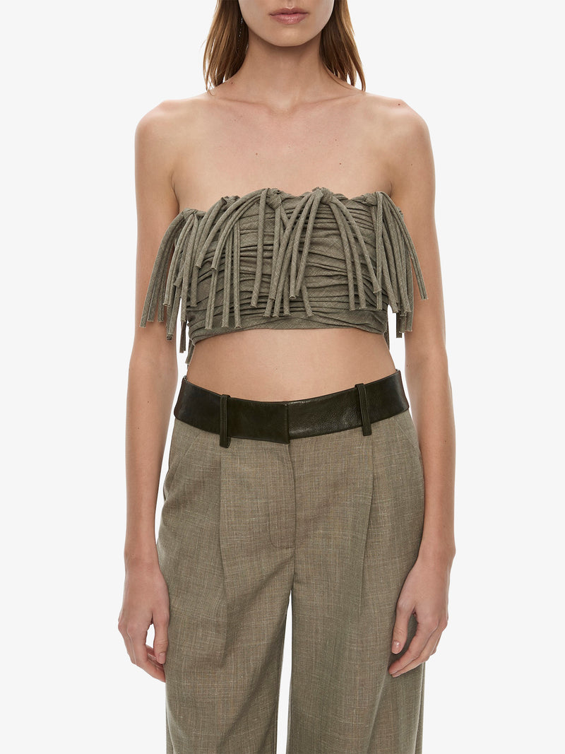 Tropical Wool Leather Waisted Trouser - Image 2