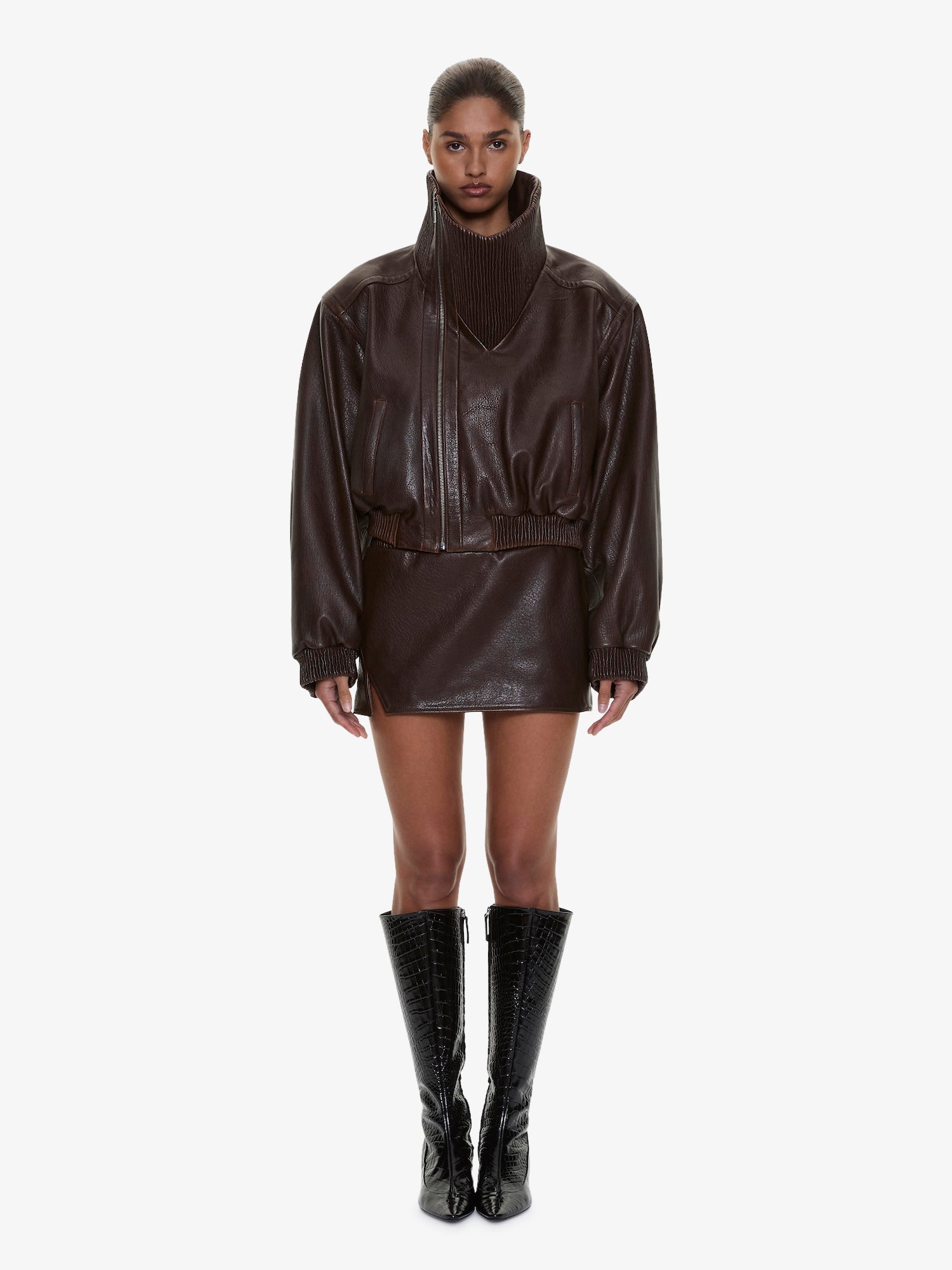 Lunnet Leather Bomber