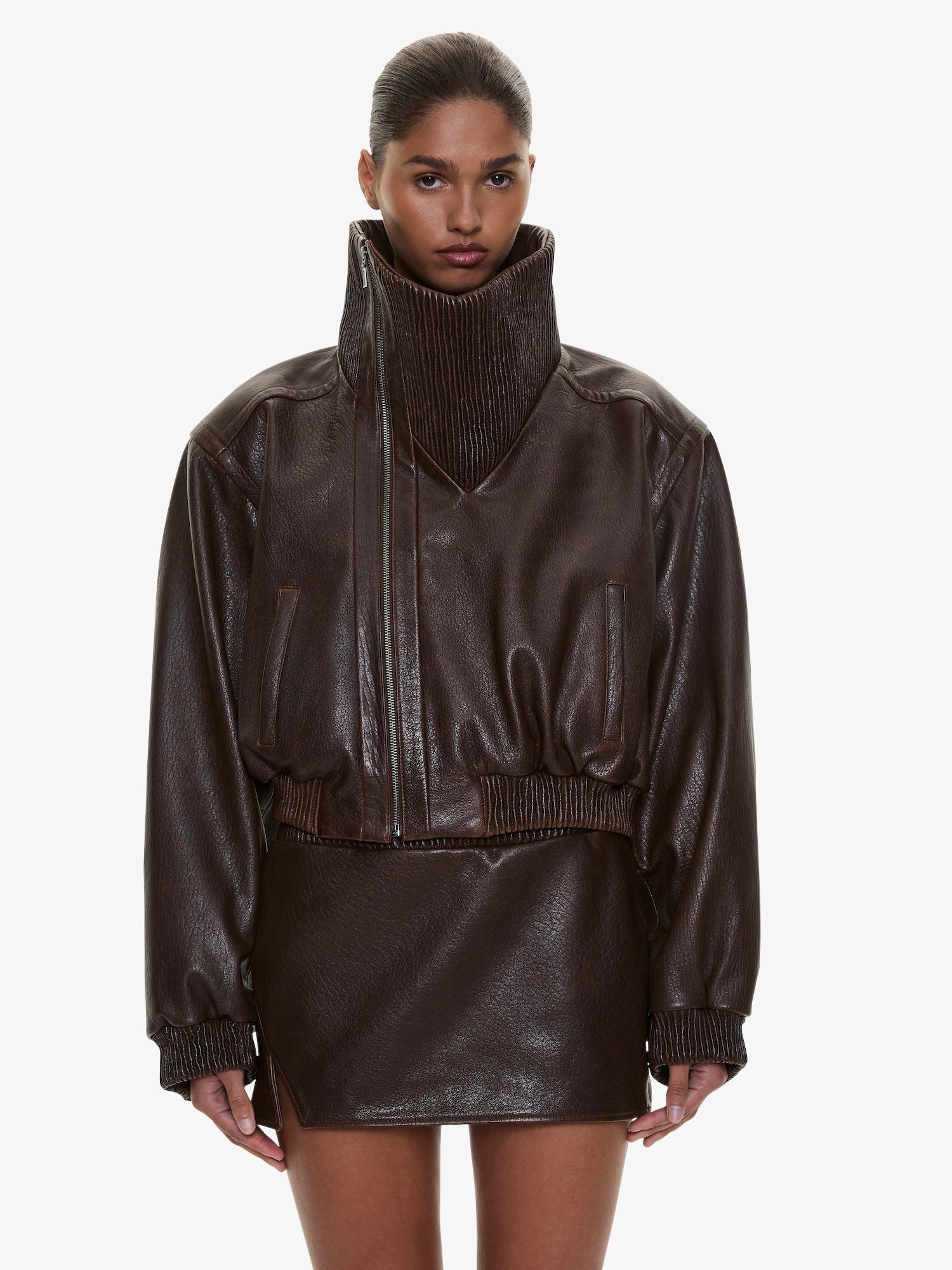 Lunnet Leather Bomber