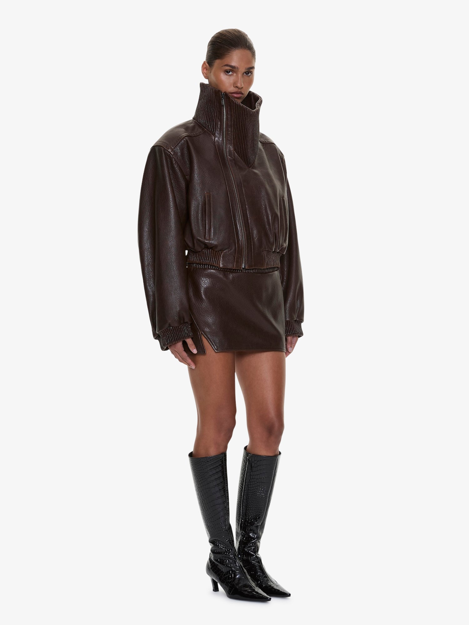 Lunnet Leather Bomber