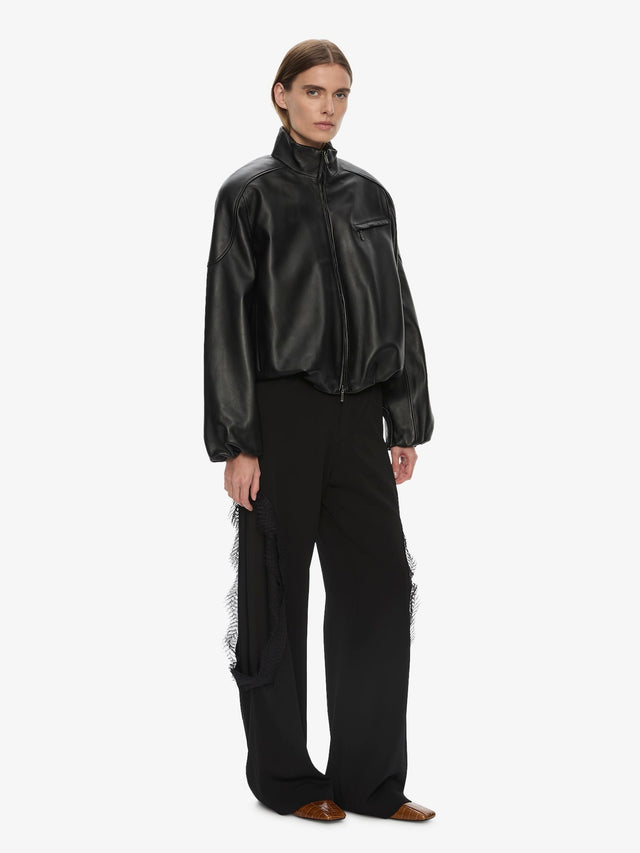 Dannie Leather Bomber