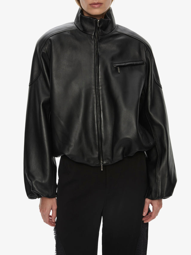 Dannie Leather Bomber
