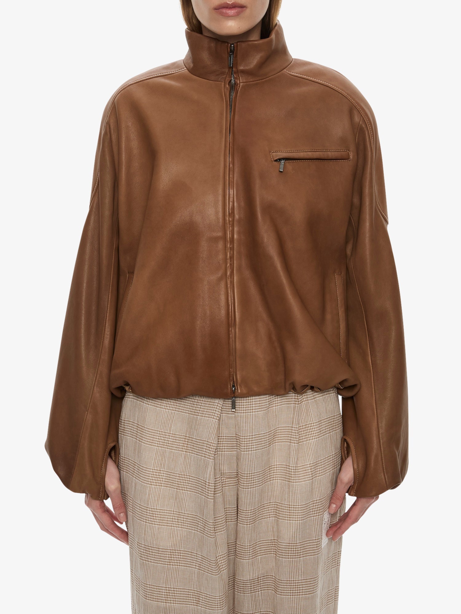 Dannie Leather Bomber