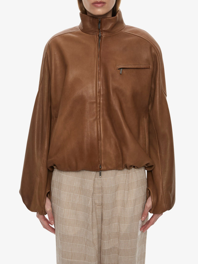 Dannie Leather Bomber